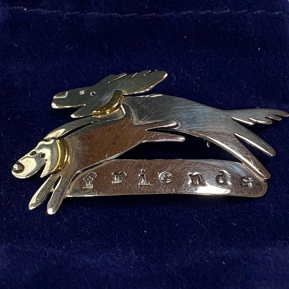Far Fetched “Friends” Sterling Silver Pin - Picture 3 of 5